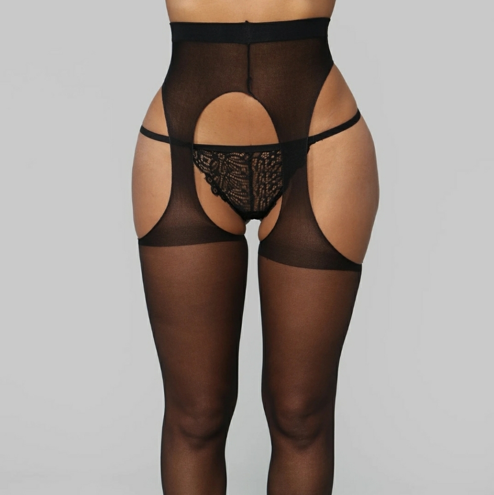 Fashion Nova Garter Thigh High Tights
